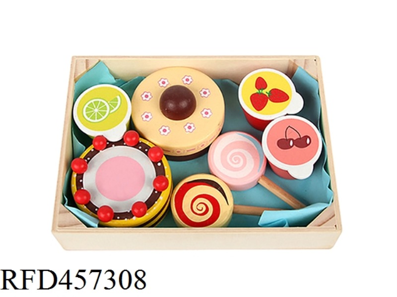 WOODEN SNACK 8-PIECE SET