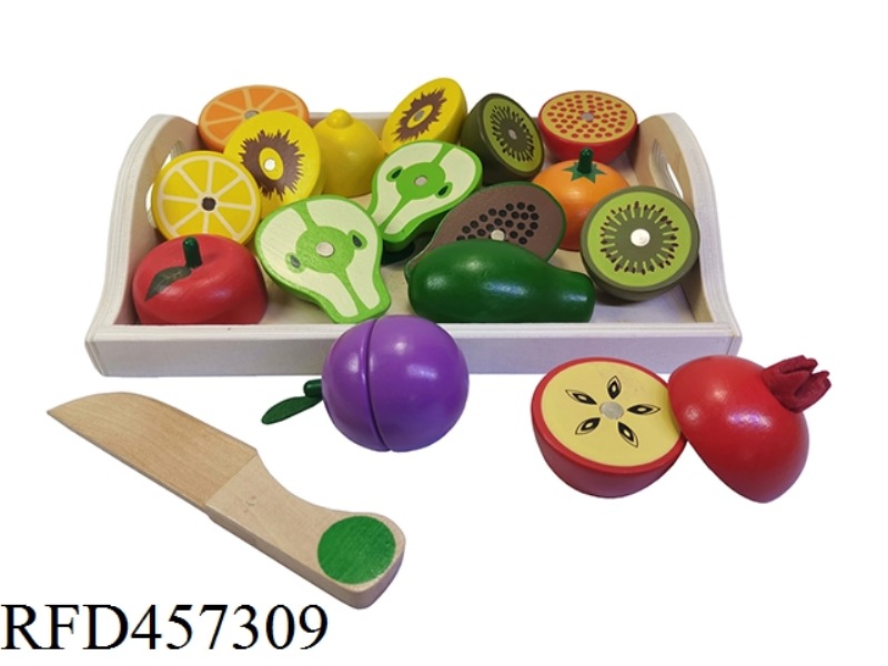 WOOD FRUIT CUT MUSIC 11 PIECE SET