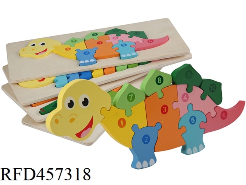 WOODEN CARTOON THREE-DIMENSIONAL PUZZLE (MIXED)