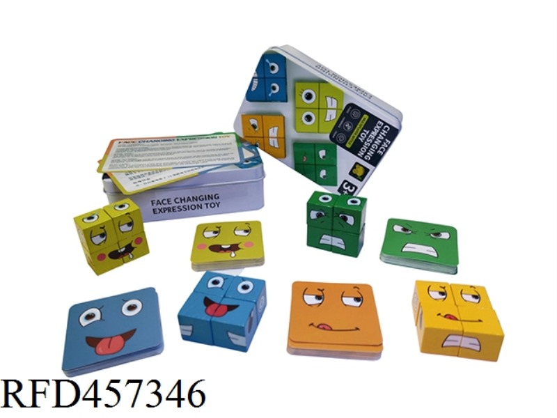 16 WOODEN FACE CHANGING CUBE BLOCKS