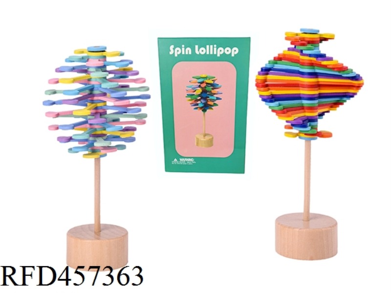 WOODEN ROTATING LOLLIPOP
