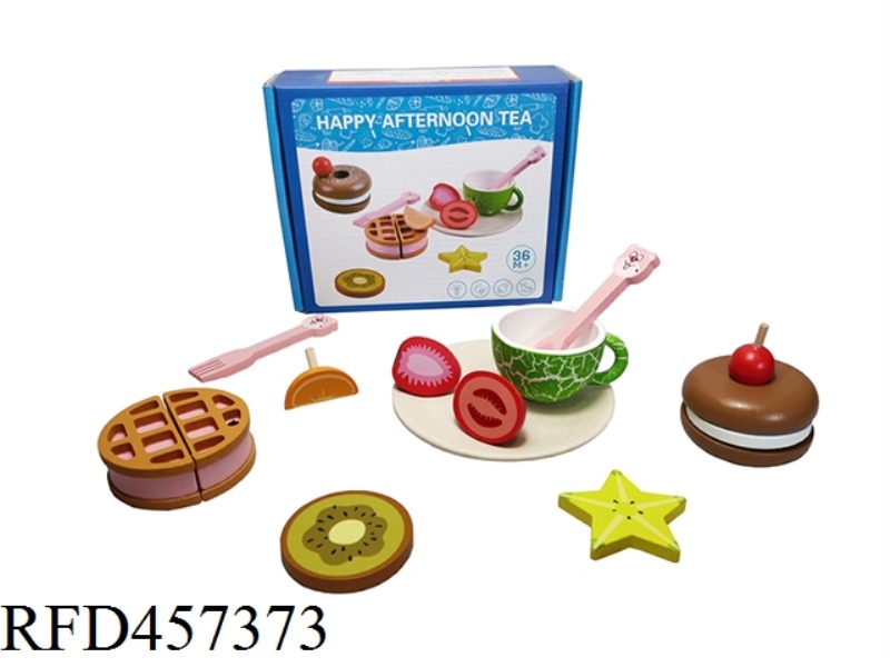 WOODEN HAPPY AFTERNOON TEA