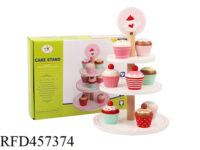 WOODEN CAKE RACK 10 PIECE SET