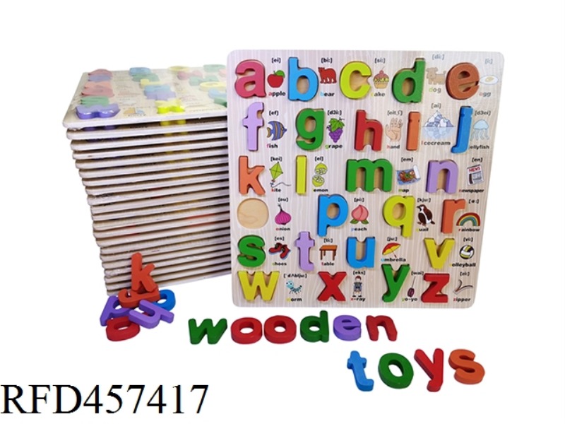 WOODEN SMALL LETTER RECOGNITION BOARD