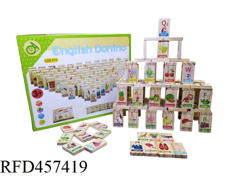 WOODEN LETTER DOMINO 100PCS