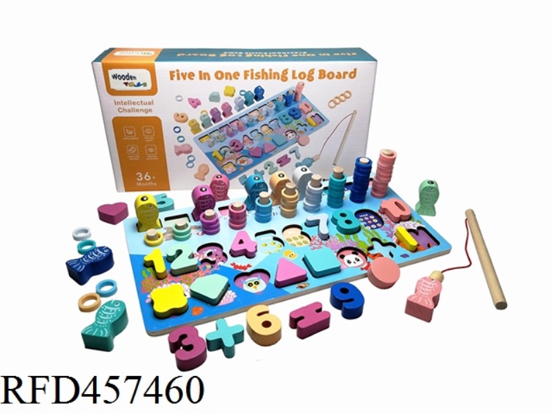 WOODEN 5-IN-1 LOG BOARD