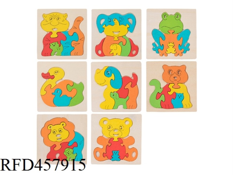 WOODEN PARENT-CHILD PUZZLE (RANDOM)