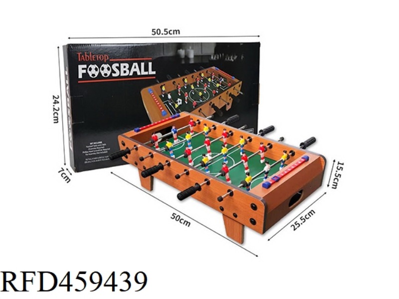 WOODEN TABLETOP SOCCER GAME 6-POLE WITH FEET