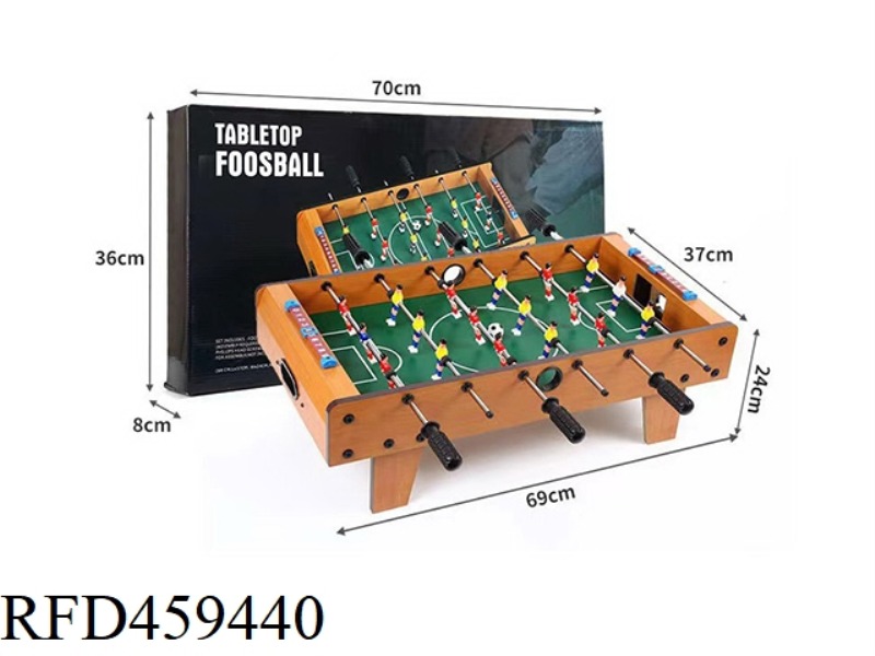 WOODEN TABLETOP SOCCER GAME 6-POLE WITH FEET