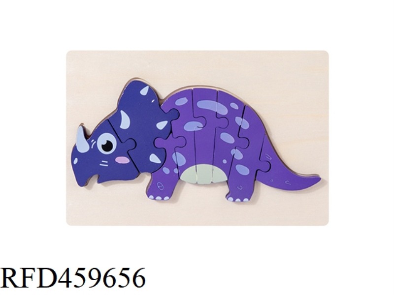 WOODEN THREE-DIMENSIONAL PUZZLE TRIANGLE DRAGON