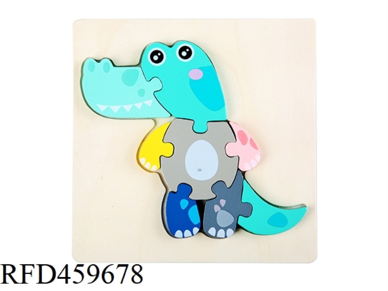 WOODEN MACARONE PUZZLE - CROCODILE