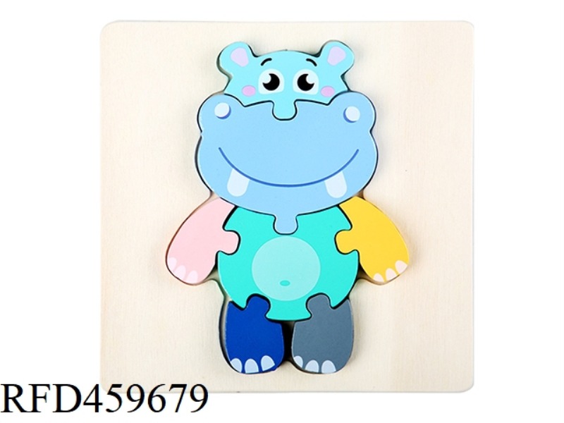 WOODEN MACARONE PUZZLE - SEAHORSE