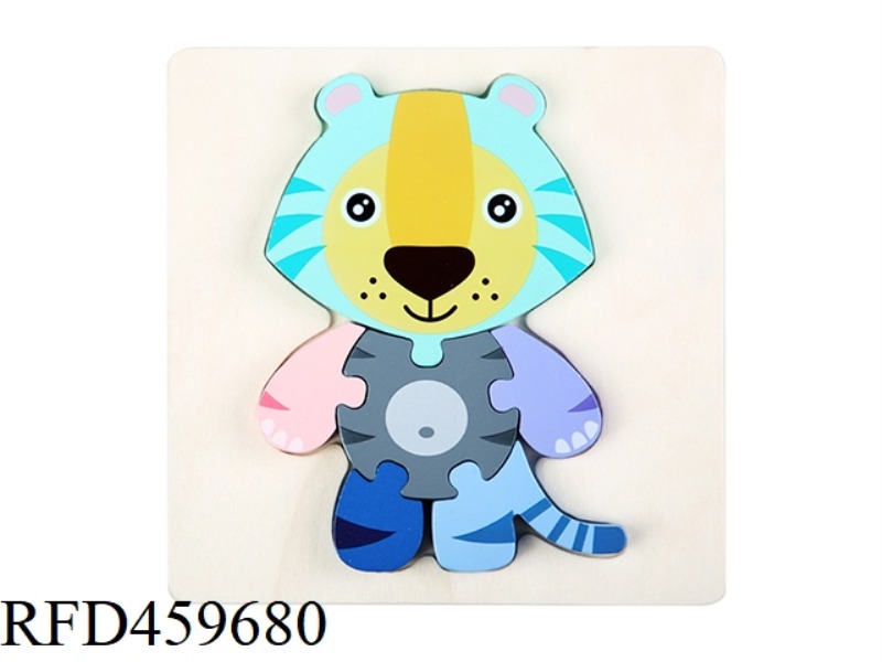 WOODEN MACARONE PUZZLE - LION