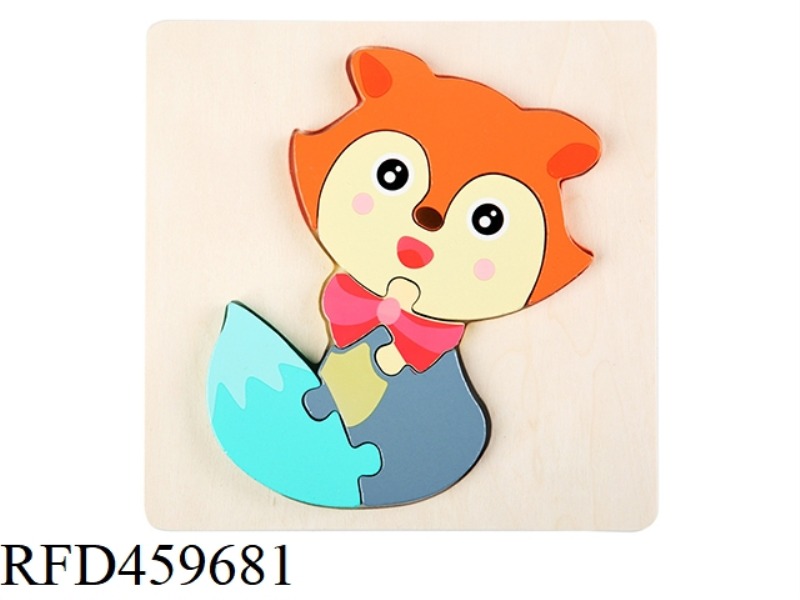 WOODEN MACARONE PUZZLE - FOX