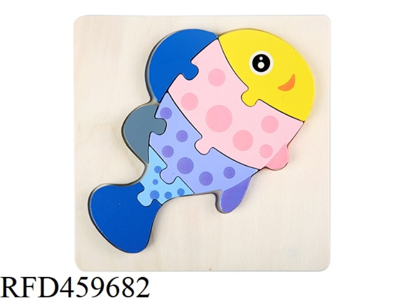 WOODEN MACARONE PUZZLE - FISH