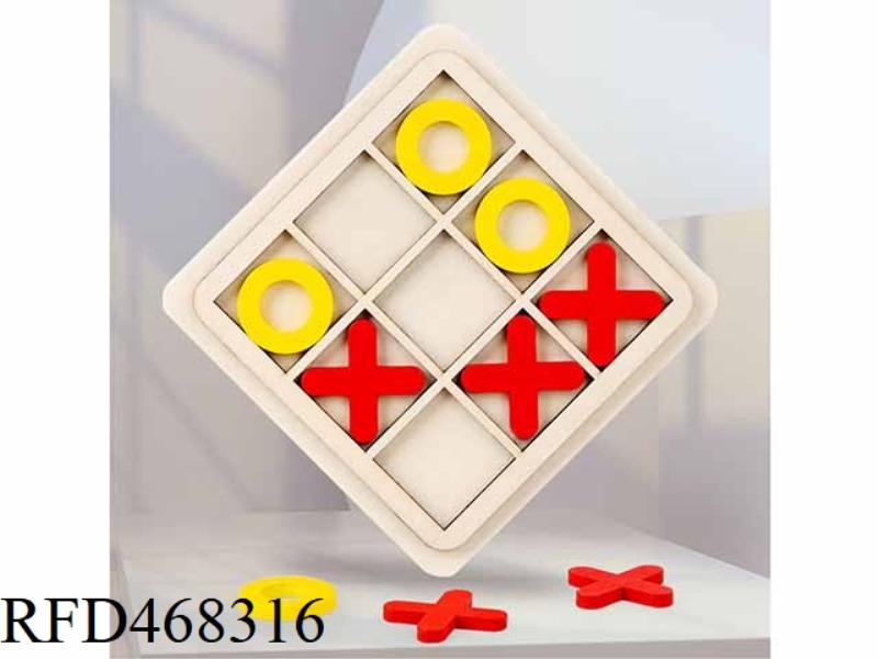 WOODEN CLASSIC XO TIC TAC TOE BOARD GAME