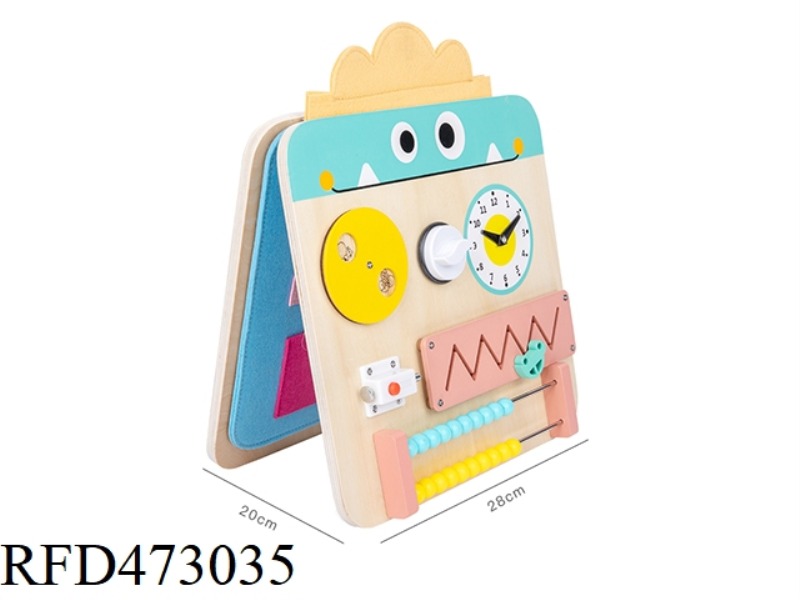 WOODEN 2-IN-1 BUSY BOARD