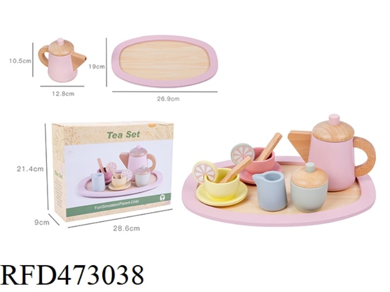 WOODEN PLAY HOUSE TEA SET