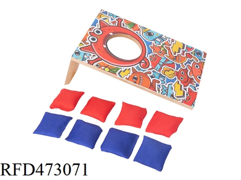 WOODEN SANDBAG THROWING BOARD GAME (LITTLE MONSTER)