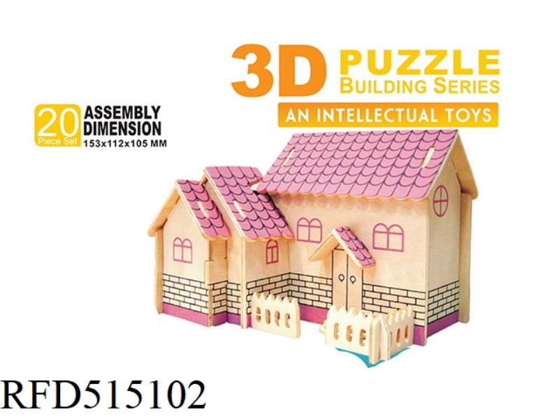 WOODEN 3D WOODSHED 20PCS