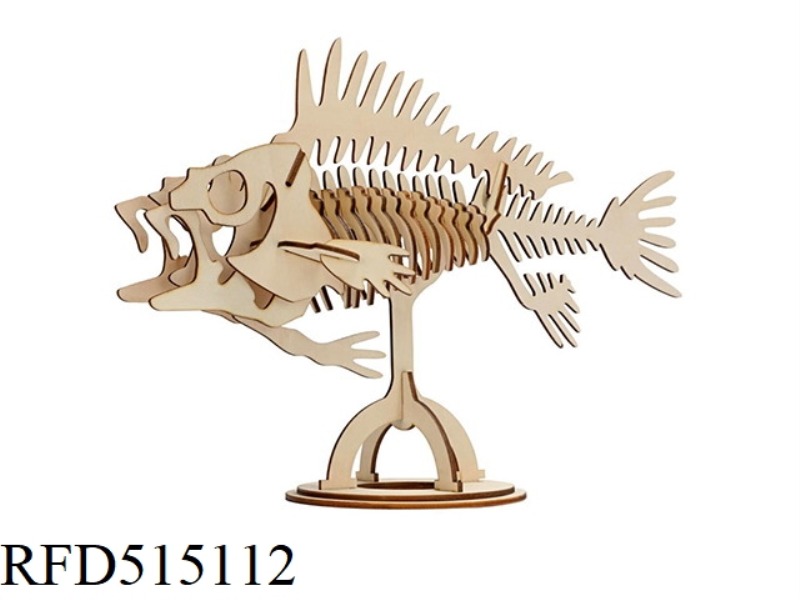 WOODEN FISH FOSSILS 26PCS