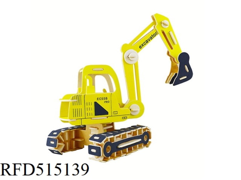 WOODEN EXCAVATORS 121PCS