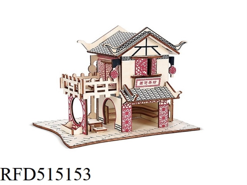 WOODEN MINGYOU TEA HOUSE 79PCS