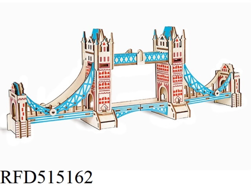 WOODEN TOWER BRIDGE 105PCS