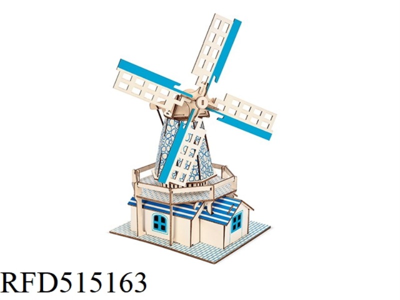 WOODEN DUTCH WINDMILL 77PCS