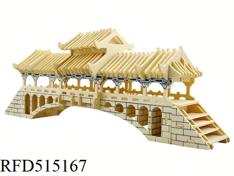 WOODEN GALLERY BRIDGE 93PCS