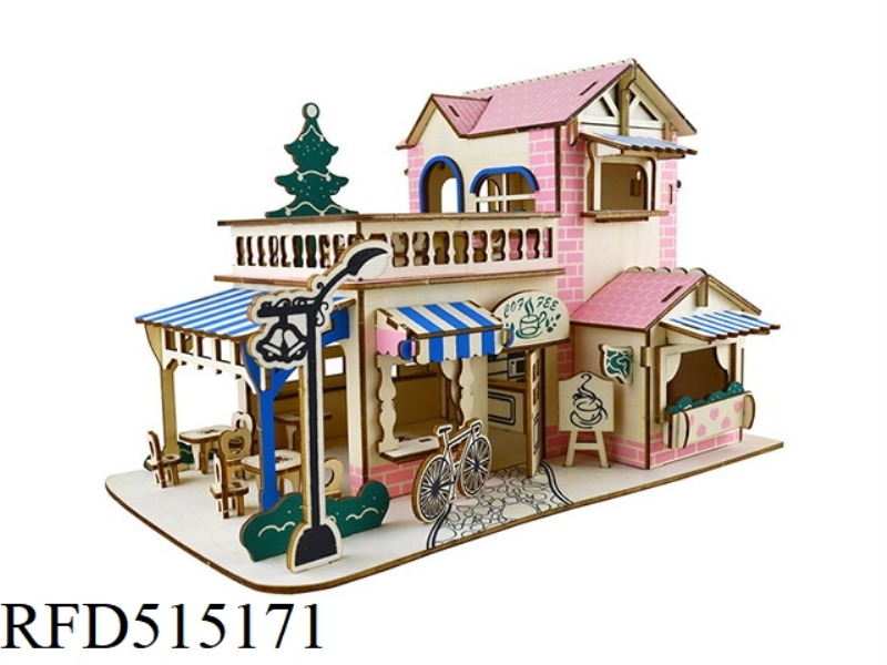 WOODEN ROMANTIC COFFEE HOUSE 159PCS