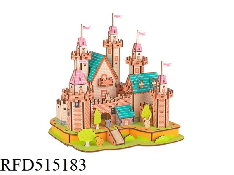 WOODEN FAIRY TALE CASTLE 222PCS