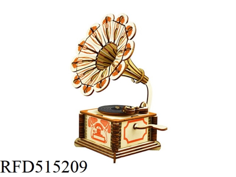 WOODEN PHONOGRAPH 70PCS