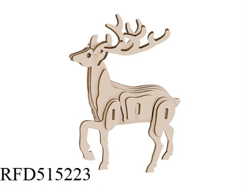 WOODEN DEER 23PCS