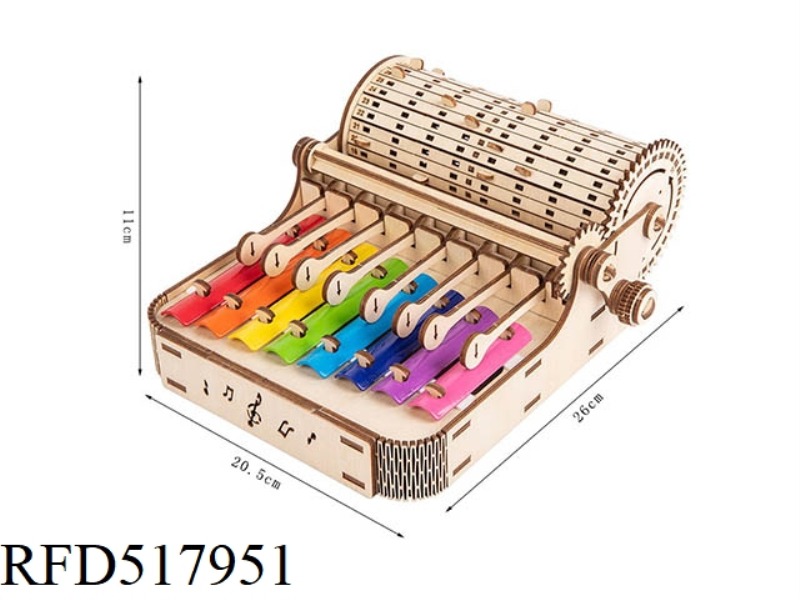 WOODEN DIY HAND RATTLE BELL