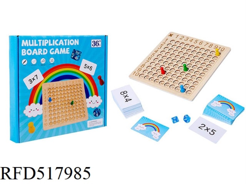 WOODEN MULTIPLICATION TABLE GAME