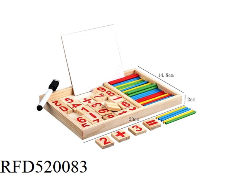 WOODEN NUMBER SYMBOL ARITHMETIC STICK ARITHMETIC BOX