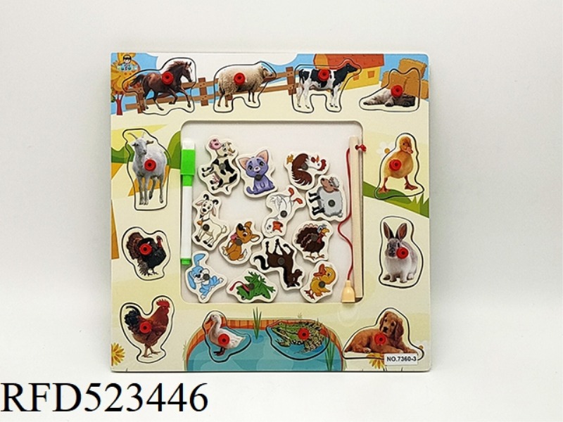 WOODEN HAND-GRABBED FISHING POULTRY DRAWING BOARD