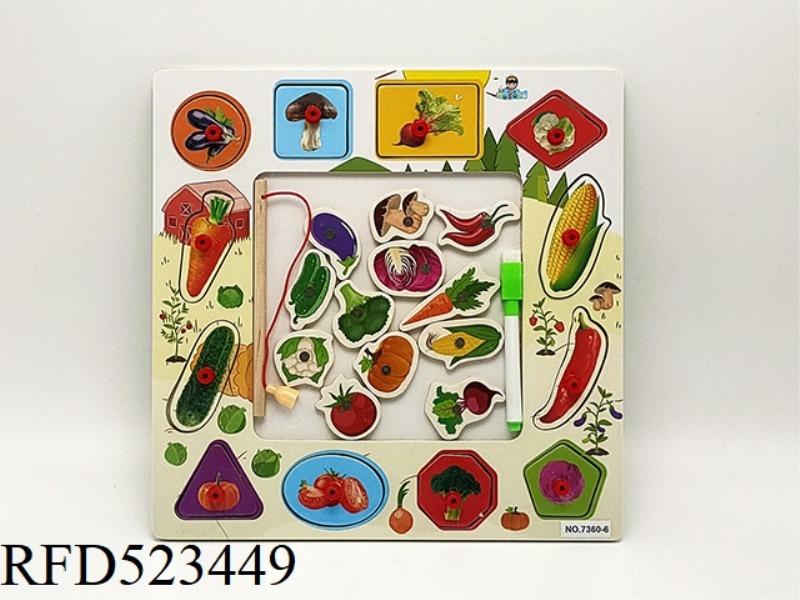 WOODEN HAND GRIP FISHING VEGETABLE DRAWING BOARD