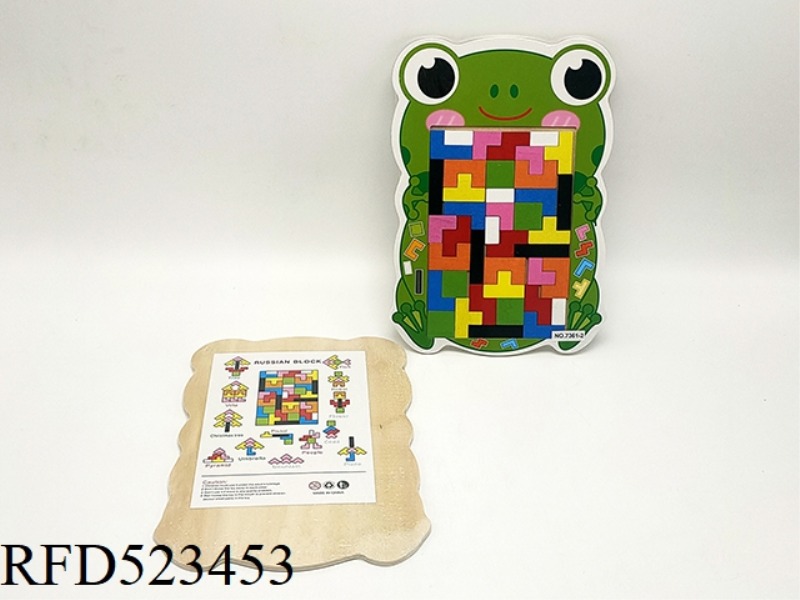 WOODEN FROG TETRIS PUZZLE