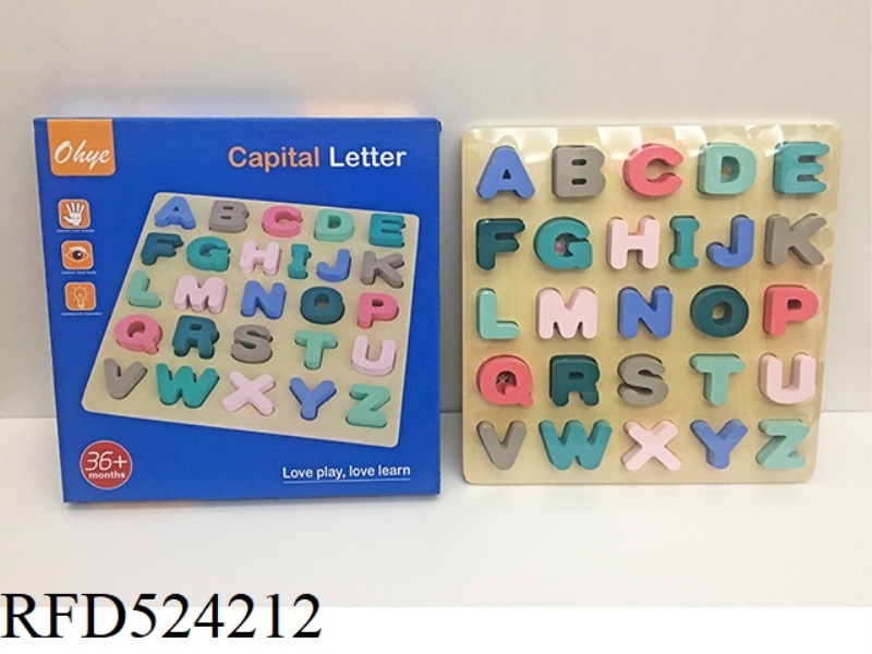 WOODEN MACARON ALPHABET COGNITION BOARD