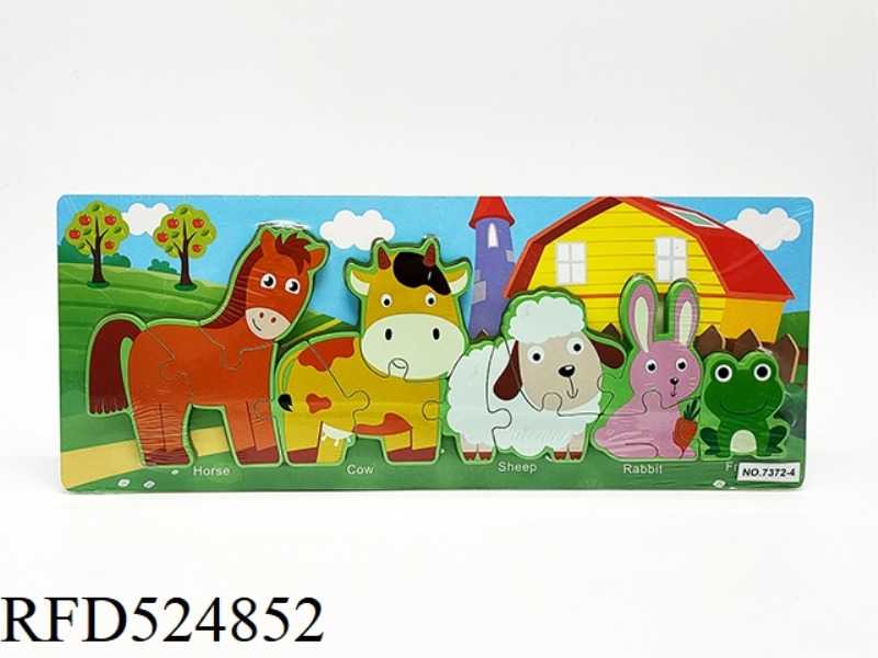 WOODEN FARM ANIMAL PUZZLE