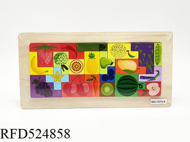 WOODEN FRUIT TETRIS PUZZLE