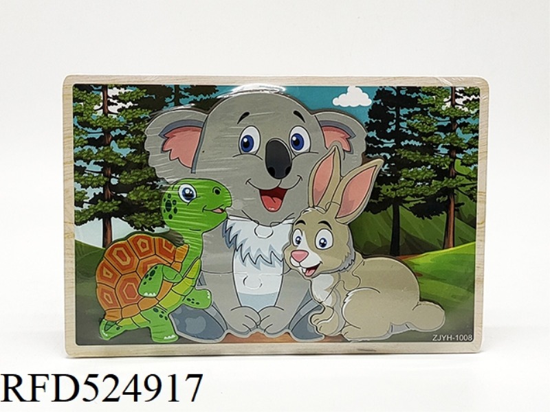 WOODEN THREE-DIMENSIONAL ANIMAL ASSEMBLY PUZZLE