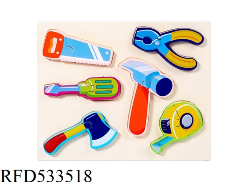 WOODEN TOOLS PAIRED WITH STEREO PUZZLES