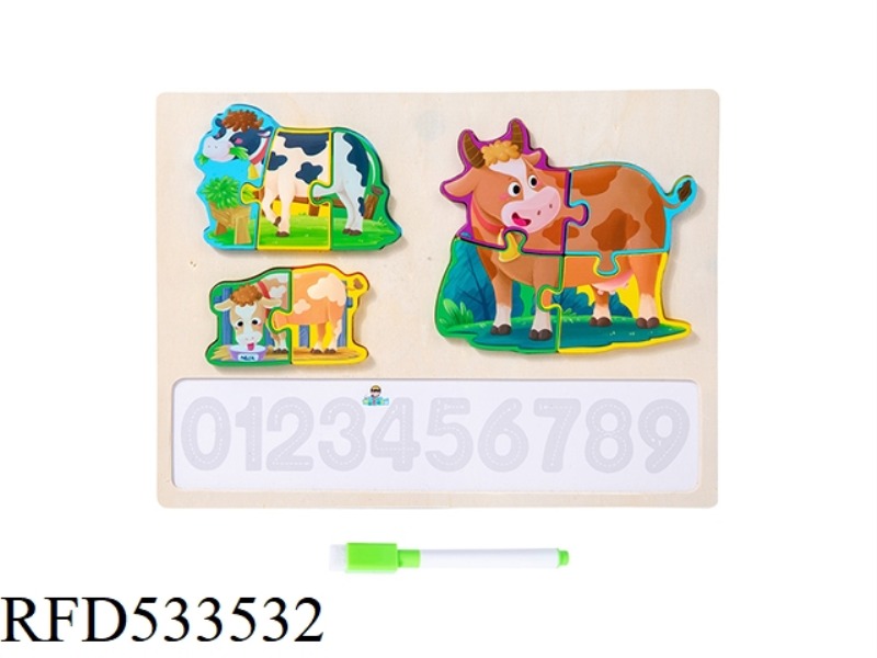 WOODEN LONG HANDWRITTEN PUZZLE - OX
