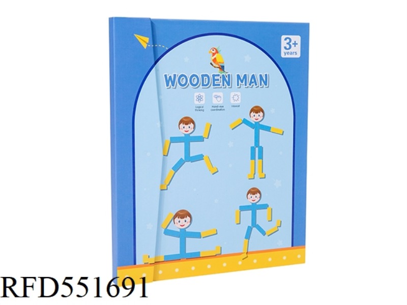WOODEN BOY MAGNET MATCH MAN