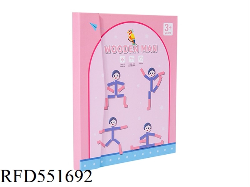 WOODEN GIRL MAGNET MATCH MAN
