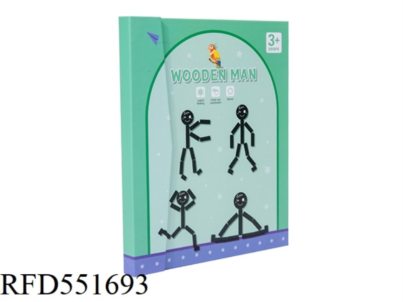 WOODEN FEMALE EMOJI MAGNET MATCH MAN