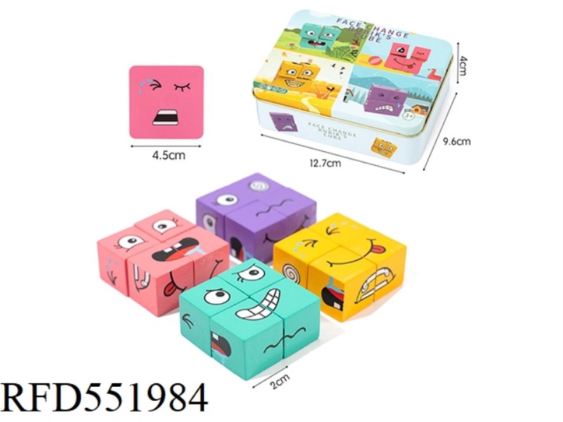 IRON BOX WOODEN CUBE BLOCK MACARON COLOR (BLOCK SIZE 2CM)